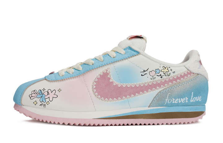 Nike Nike Cortez Low top Running Shoes Women's White Blue Pink