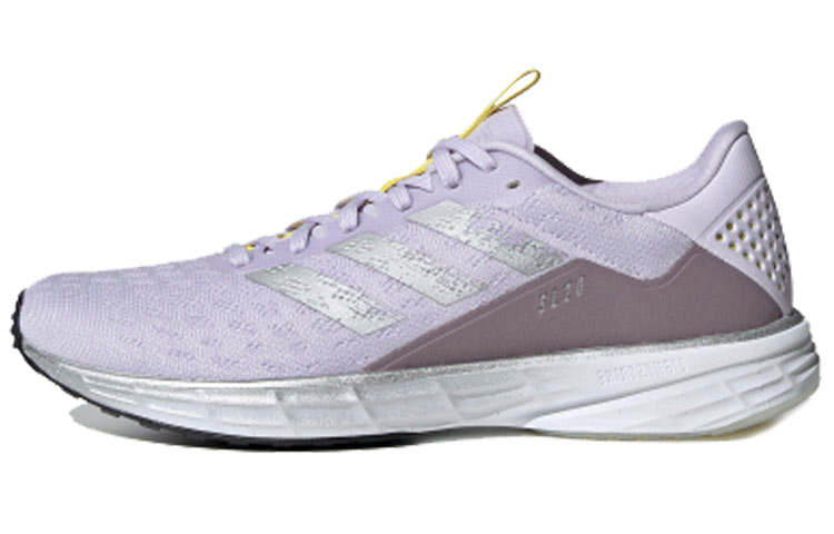Adidas Adidas Sl20 Non slip Lightweight Low top Marathon Running Shoes Women's Light Purple Silver