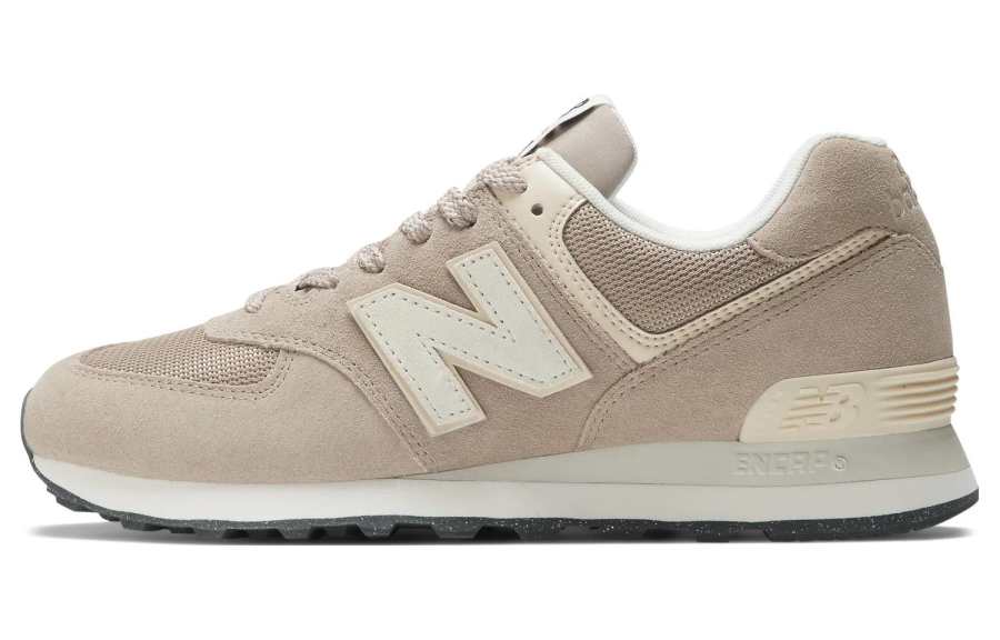 New Balance New Balance NB 574 Leather Cushioning Abrasion Resistant Low top Running Shoes Unisex Beige Brown