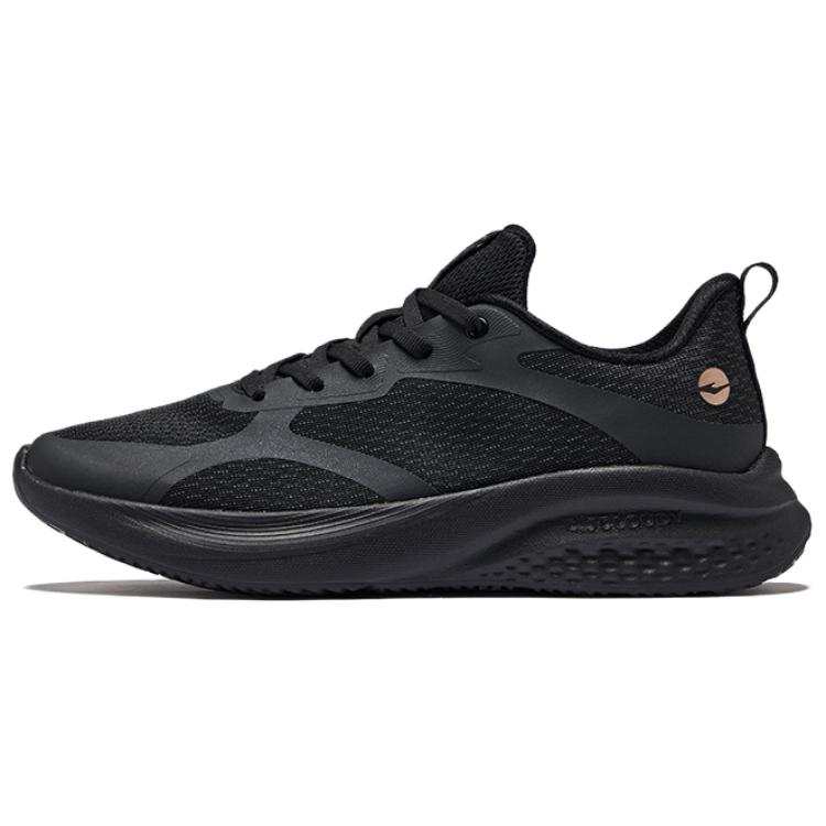 Erke Cushioning Slip Resistant Abrasion Resistant Low top Casual Running Shoes Women's Jet Black