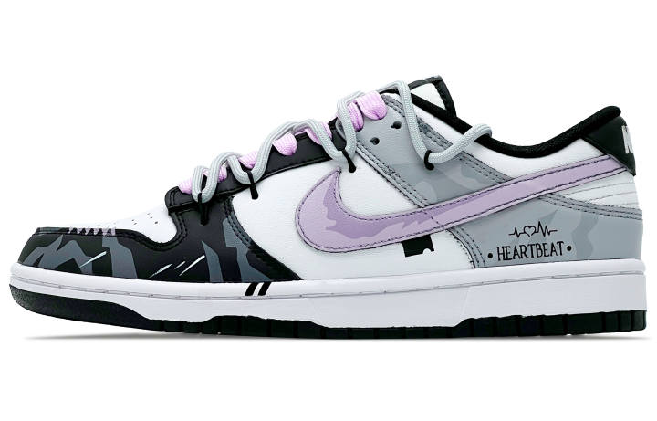 Nike Nike Dunk Abrasion Resistant Abrasion Resistant Low top Skateboard Shoes Unisex Black White Pink