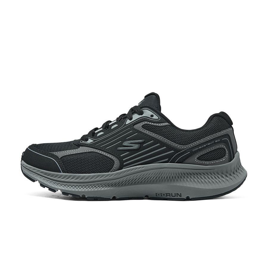 Skechers Go Run Consistent 2.0 Rebound Low top Running Shoes Men's Black Gray