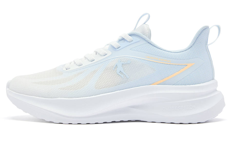 QIAODAN Breeze 3 Low top Casual Training Running Shoes Men's White Ice Glacier Blue