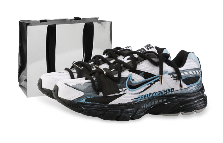 Nike Nike Initiator Cushioning Abrasion Resistant Breathable Low top Running Shoes Unisex Black White Blue