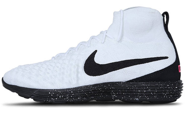 Nike Nike Lunar Magista 2 Slip Resistant Lightweight Non slip Lightweight Mid top Running Shoes Unisex Black White