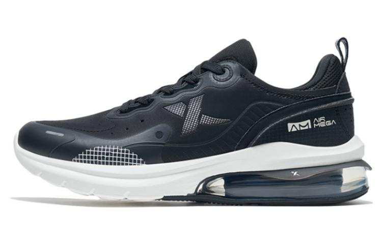 XTEP Synthetic Leather Cushioning Lightweight Cushioning Lightweight Low top Running Shoes Men's Black