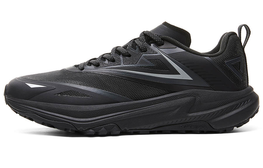PEAK Cushioning Slip Resistant Abrasion Resistant Low top Running Shoes Men's All Black
