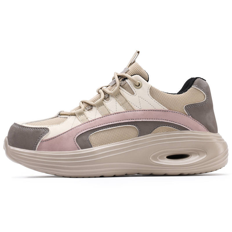 GUYISA Support Impact Resistant Lightweight Low top Outdoor Shoes Women's Pink Brown
