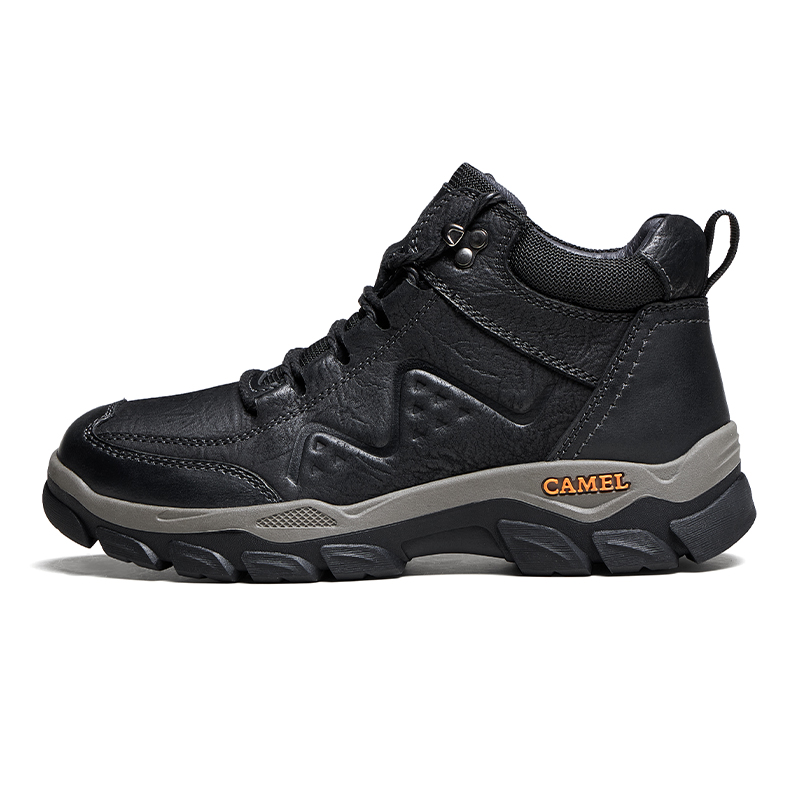 CAMEL Fleece Lined Thermal, Abrasion Resistant, Slip Resistant, Mountaineering Hiking High top Outdoor Shoes Men's