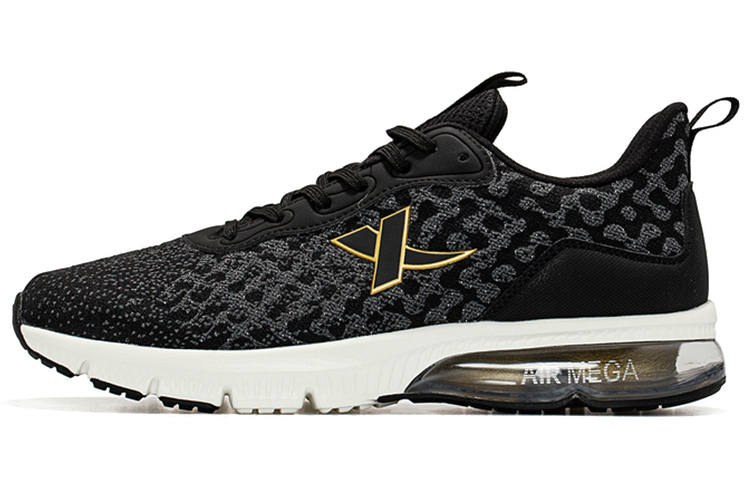 XTEP Lightweight Low top Running Shoes Men's Black Gold Sports