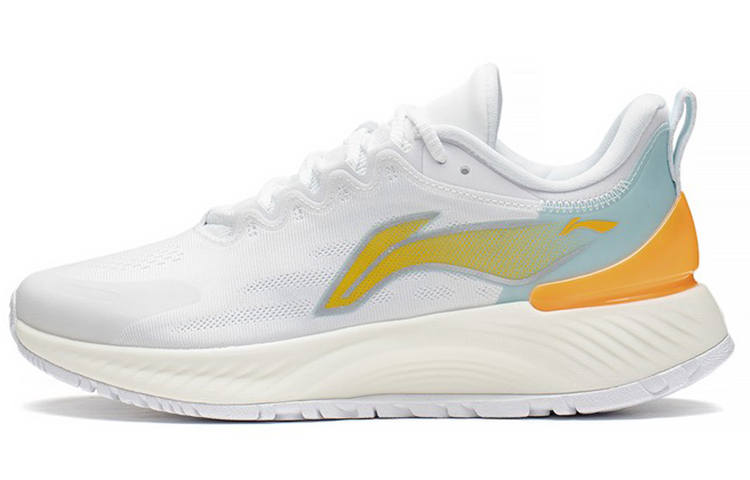 Li-Ning Li Ning YueYing Element Breathable And Lightweight Low top Running Shoes Men's White Blue Yellow