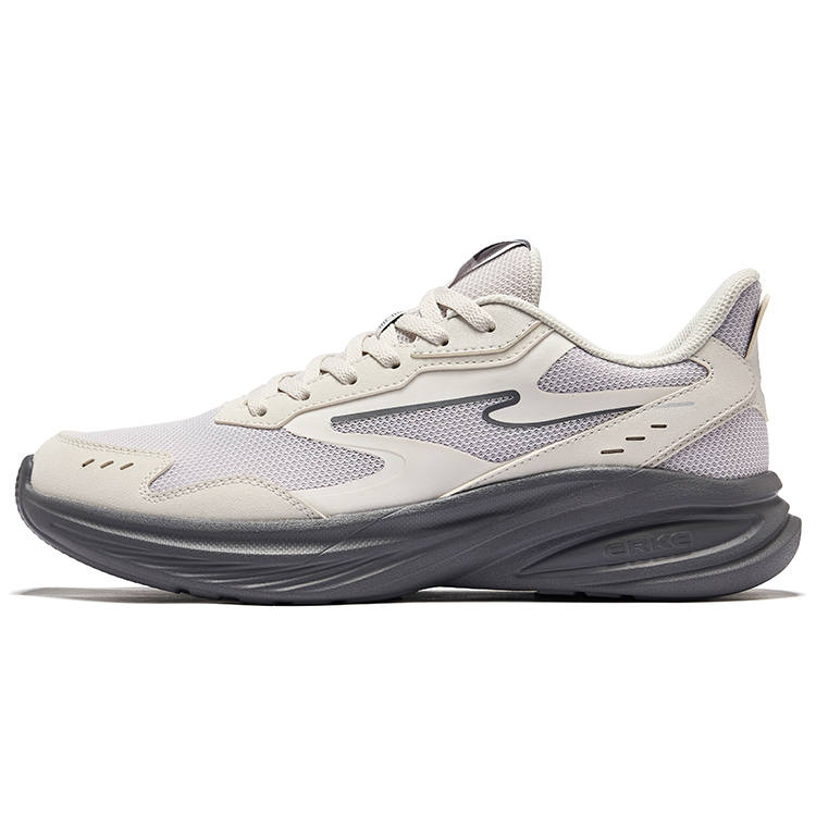 Erke Hunt Slip Resistant Lightweight Rebound Low top Running Shoes Men's Mist Gray Wild Gray
