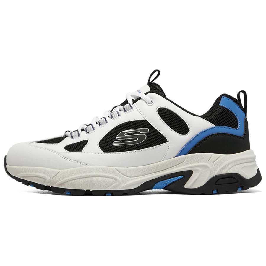 Skechers Cushioning, Wear Resistant Low top Chunky Sneakers Men's White Blue