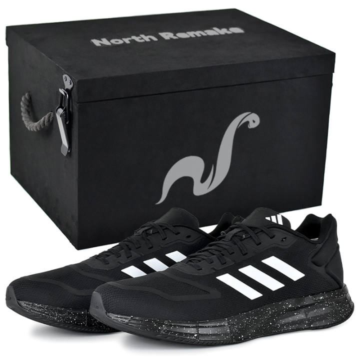 Adidas Adidas Duramo 10 Cushioning Lightweight Low top Running Shoes Men's Black White