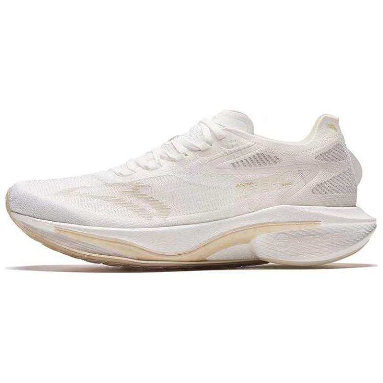 Anta Mach 4 PRO Cushioning Slip Resistant Breathable Low top Sprint Running Shoes Men's White