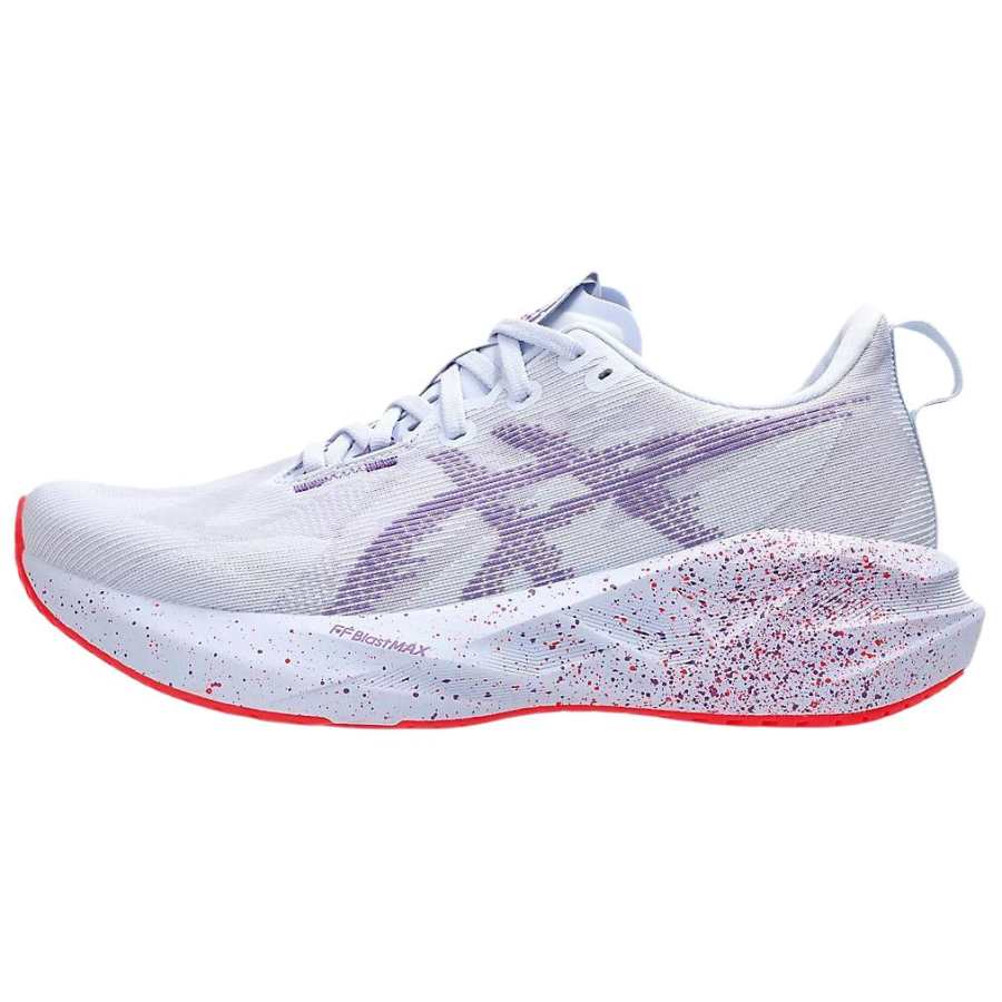 ASICS NOVABLAST 5 Cushioning Breathable Support Casual Long Distance Running Sprint Running Shoes Men's White Purple
