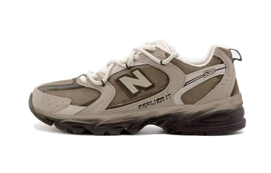 New Balance New Balance NB 530 Textile, Artificial Leather Low top Casual City Commuting Running Shoes Unisex Khaki