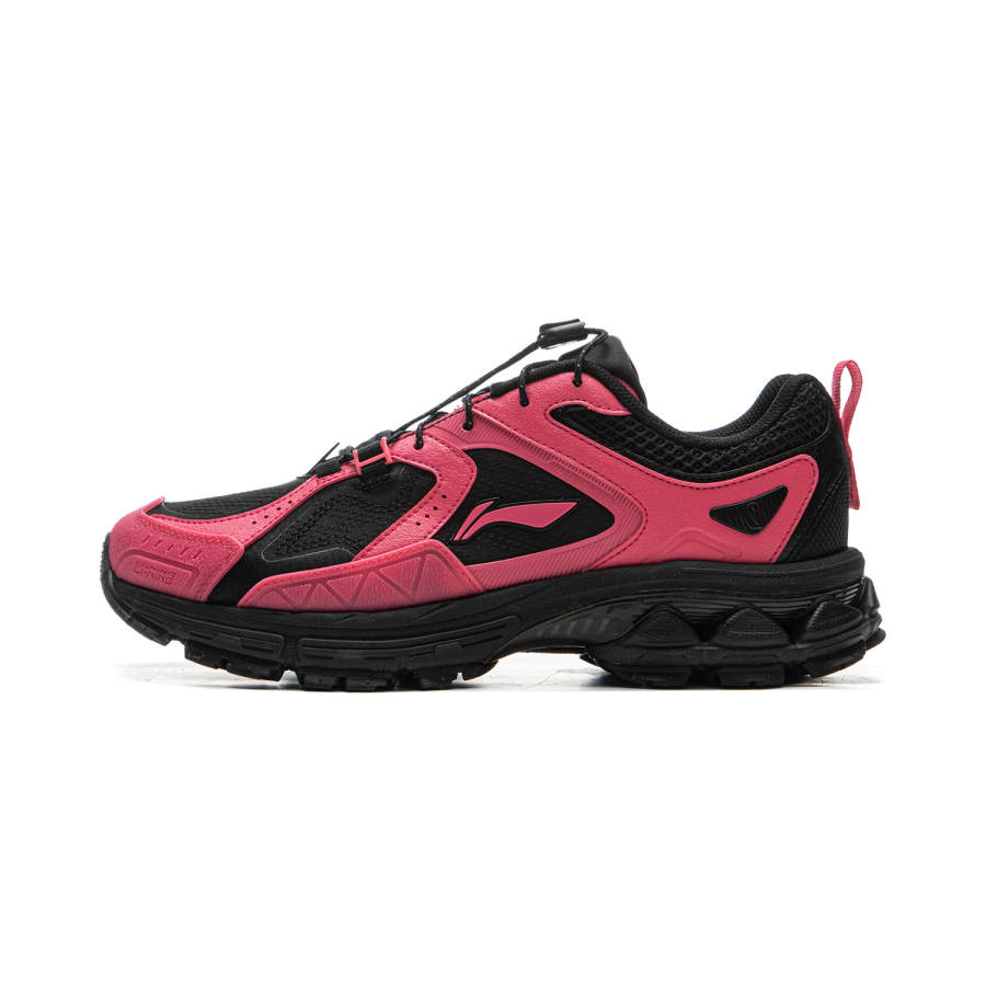 Li-Ning Li Ning Fuyao 2.0 Trail V2 Fabric Slip Resistant Abrasion Resistant Low top Sprint Running Shoes Women's Black Pink