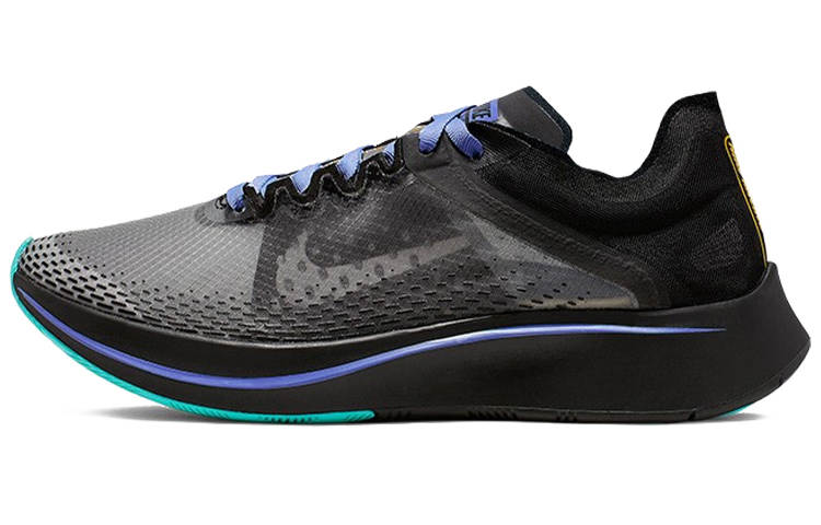 Nike Nike Zoom Fly SP Cushioning Low top Casual Running Shoes Women's Black Blue Air Cushion Woven