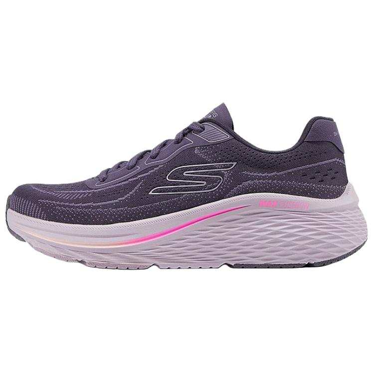 Skechers MAX CUSHION Support Rebound Low top Running Shoes Women's Dark Purple