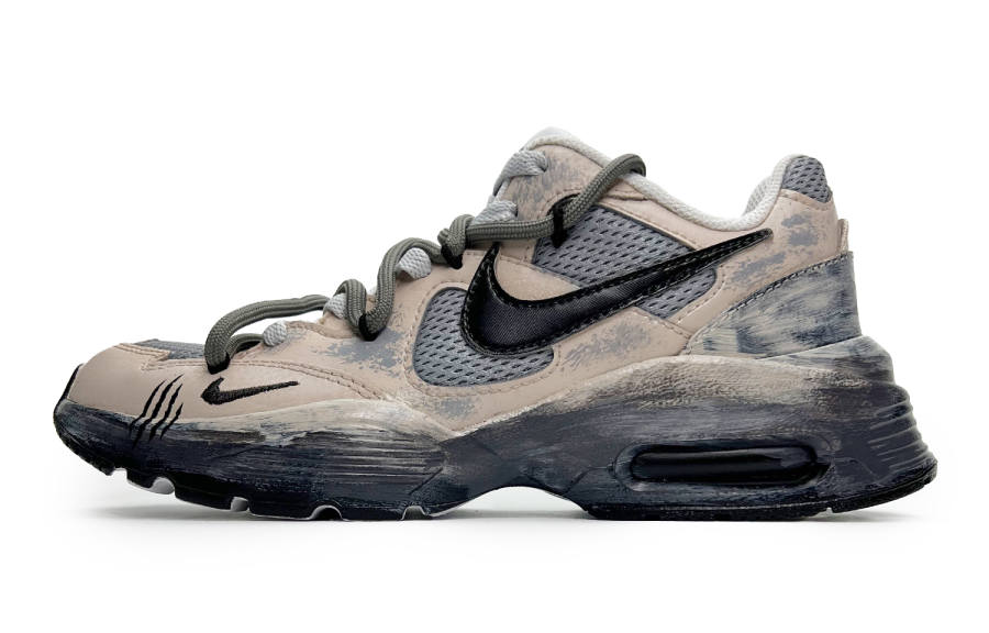 Nike Nike Air Max Fusion Slip Resistant, Abrasion Resistant, Breathable Low top Running Shoes Women's Khaki Gray
