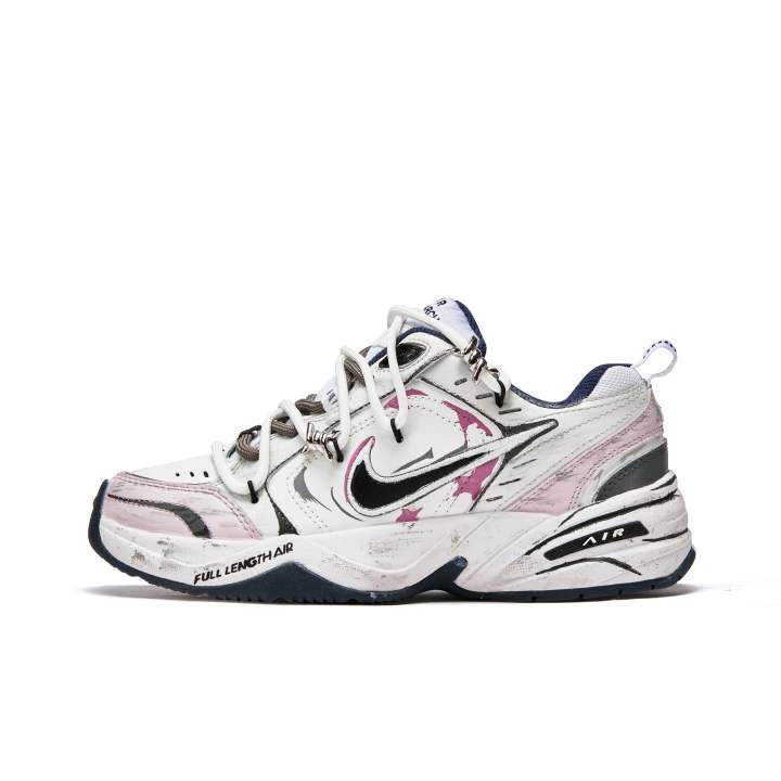 Nike Nike Air Monarch 4 Slip Resistant Slip Resistant Low top Chunky Sneakers Unisex Pink White Black