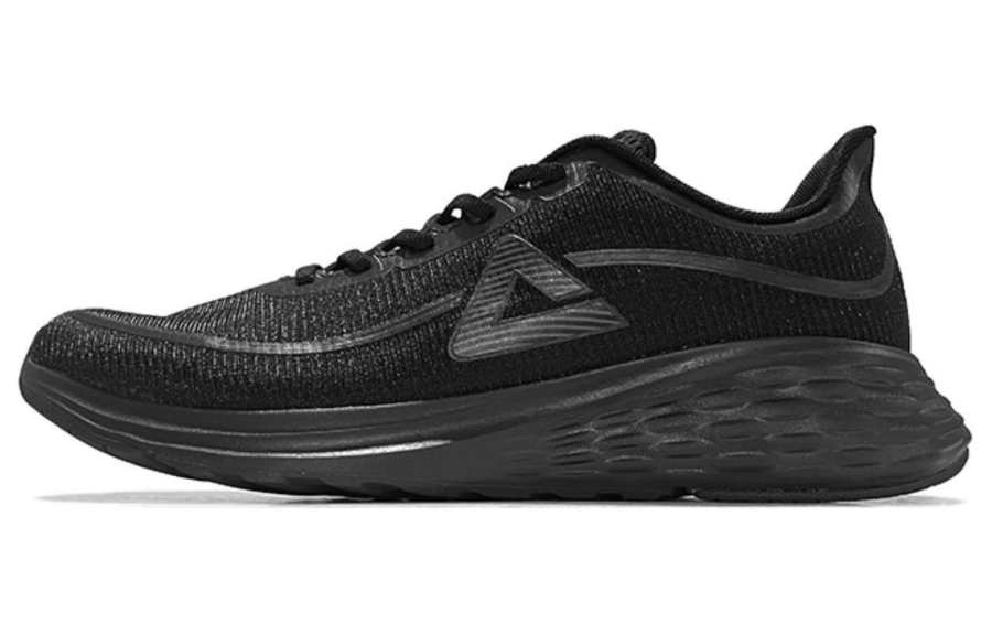 PEAK Cushioning Abrasion Resistant Breathable Low top Running Shoes Men's Black