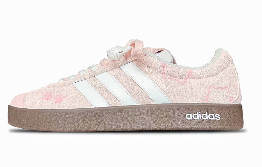 Adidas Adidas VL COURT 2.0 Abrasion Resistant Balance Low top German Army Trainers Unisex Cherry Blossom Pink
