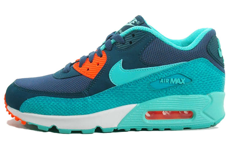 Nike Nike Air Max 90 Running Shoes Women's Low Top Blue/Green/White