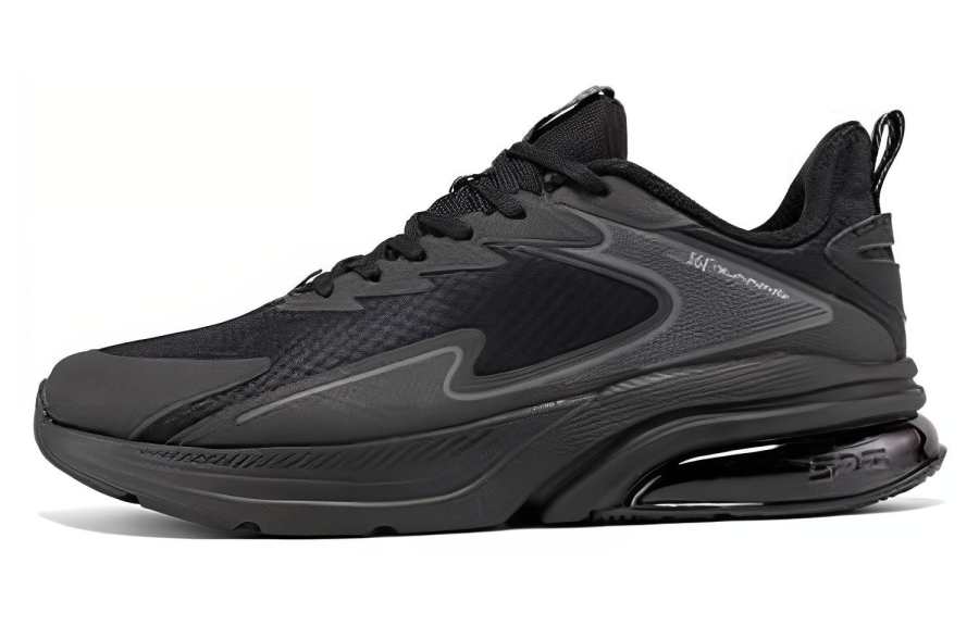 361° Cushioning Abrasion Resistant Cushioning, Wear Resistant Low top Running Shoes Men's Black Gray