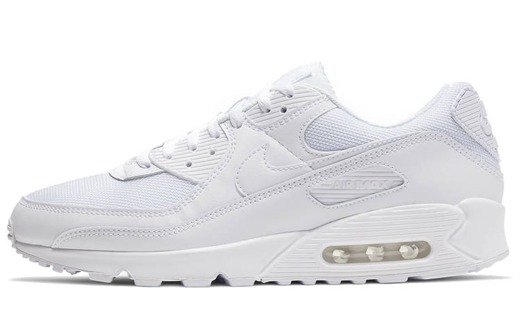 Nike Nike Air Max 90 Vintage Cushioning Abrasion Resistant Low top Air MAX Casual Running Shoes Unisex Pure White