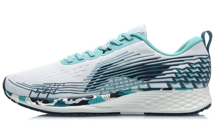 Li-Ning Li Ning Red Hare 4 V2 Abrasion Resistant Breathable Low top Running Shoes Men's White Blue