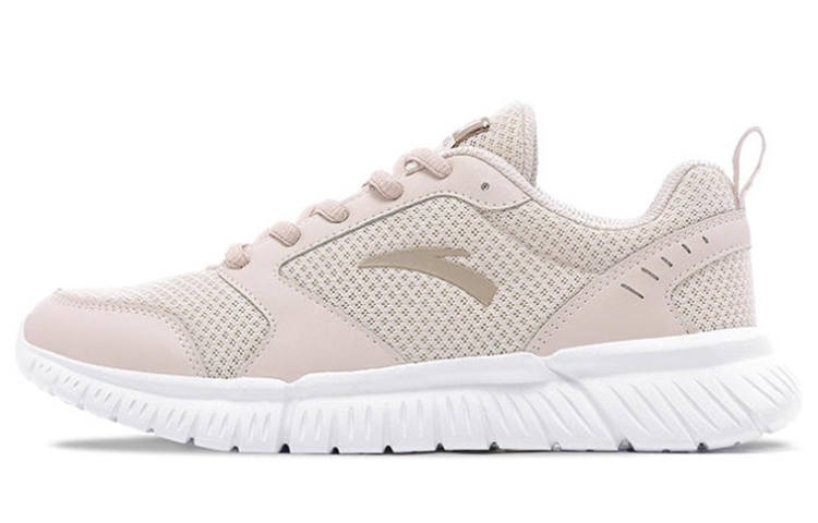 Anta Running Collection Textile, Synthetic Leather Low top EVA Midsole Casual Running Shoes Women's Lotus Gray White
