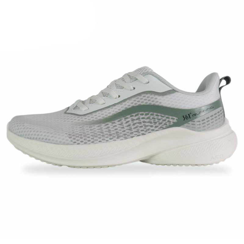 361° Non slip Lightweight Low top Casual Running Shoes Men's White Green