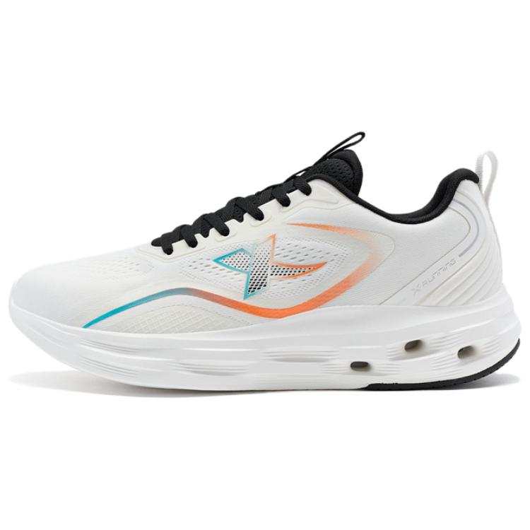 XTEP Comfortable And Breathable Cushioning, Wear Resistant Low top Casual Running Shoes Men's White Orange