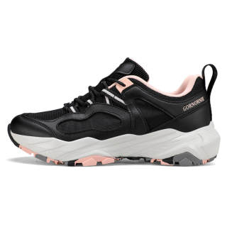 GORNORNIE Abrasion Resistant Lightweight Rebound Low top Casual Training Sprint Running Shoes Women's Black Light Pink