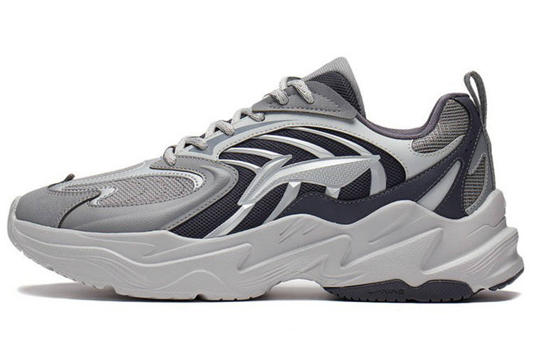 Li-Ning Li Ning Qixing Trendy Rebound Low top Running Shoes Men's Gray