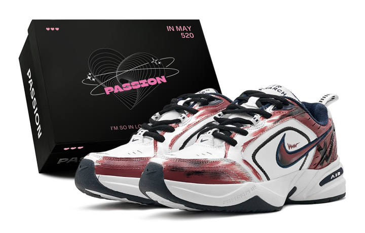 Nike Nike Air Monarch 4 Low top Chunky Sneakers Unisex White Red
