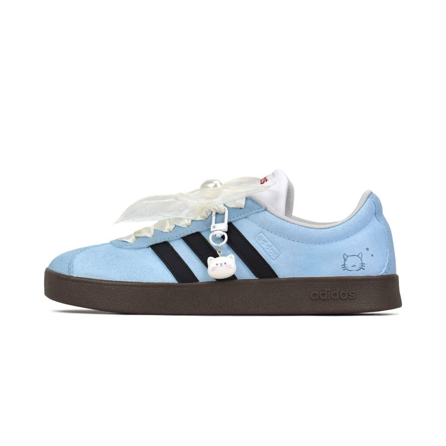 Adidas Adidas VL COURT 2.0 Slip Resistant Cushioning Abrasion Resistant Low top Skateboard Shoes Unisex Blue Black