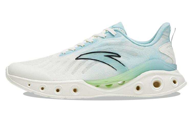 Anta Slip Resistant Abrasion Resistant Low top Running Shoes Men's White Blue