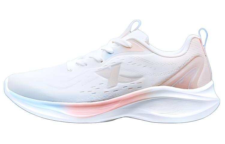 XTEP Cushioning Slip Resistant Breathable Lightweight Rebound Low top Running Shoes Women's White Pink
