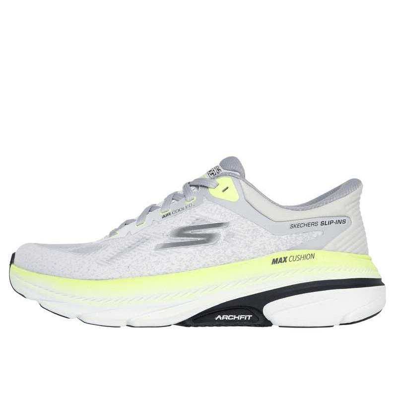 Skechers Goran Max Cushioning Arch Fit Low top Running Shoes Men's Light Gray