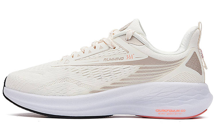 361° Flying Wing Q Rebound Technology Low top Running Shoes Women's White Gold