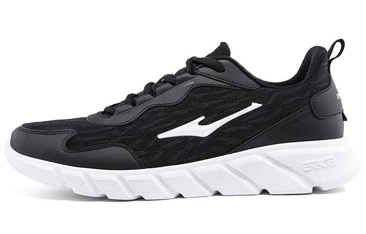 Erke Cushioning Slip Resistant Breathable Low top Casual Running Shoes Men's Black White