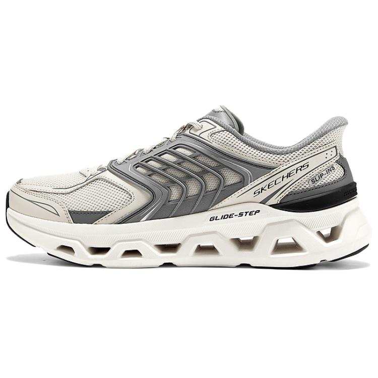 Skechers SPORT MENS Abrasion Resistant Low top Running Shoes Men's White Gray