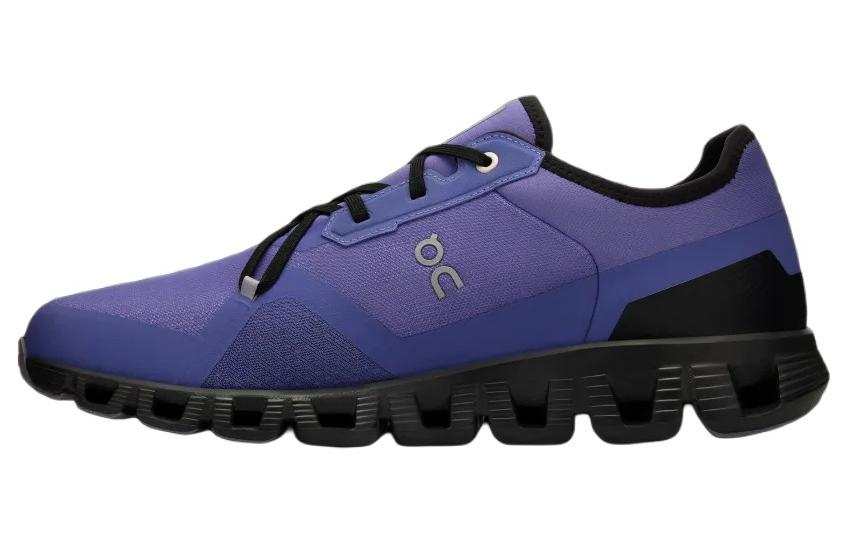 On Cloud X 3 Comfortable Slip Resistant Abrasion Resistant Low top Running Shoes Men's Blue Purple