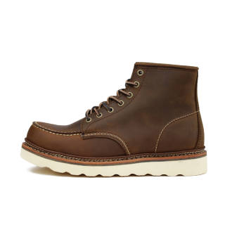 ROCKEY BAND Top Grain Cow Leather Work Boots Unisex Brown
