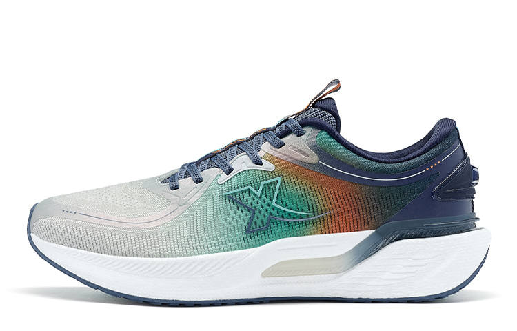XTEP ZHONGGUOYOUZHENG x XTEP Low top Running Shoes Men's Lunar Stone Gray/Gray Indigo Blue