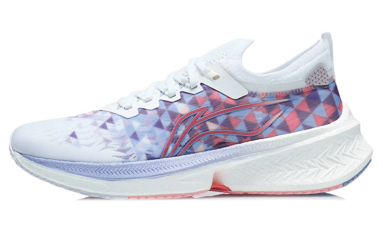 Li-Ning Li Ning Feidian Discovery Breathable And Resilient Low top Running Shoes Women's White Blue
