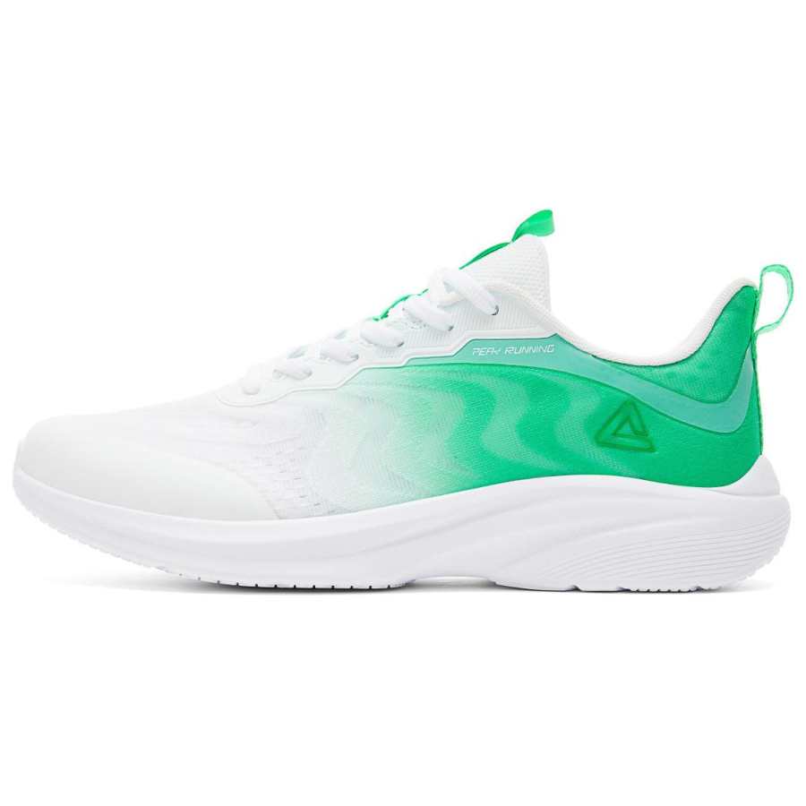 PEAK Abrasion Resistant Breathable Abrasion Resistant Breathable Low top Casual Running Shoes Men's White Green